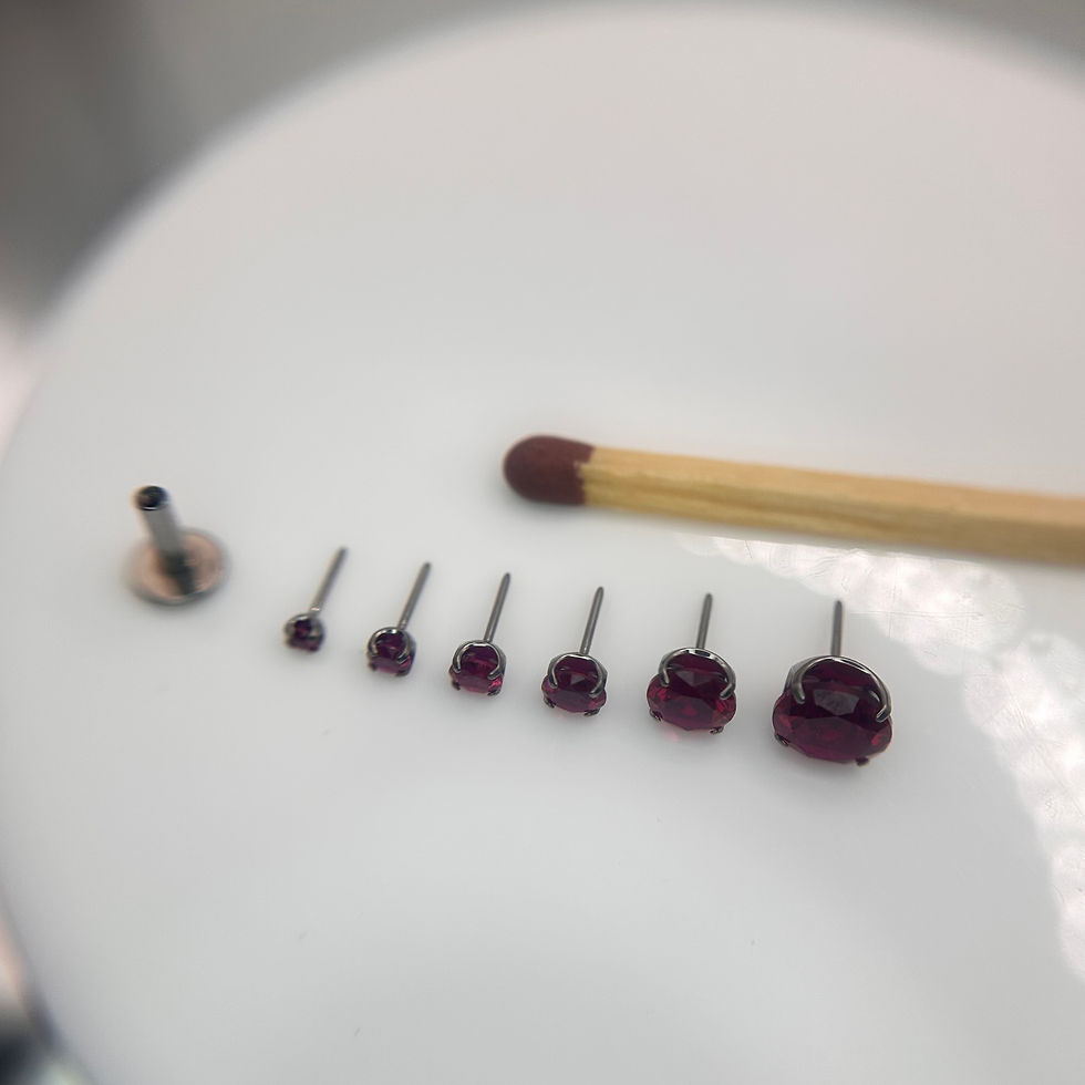 Thumbnail: Neometal Prong Set Gem Ruby Titanium