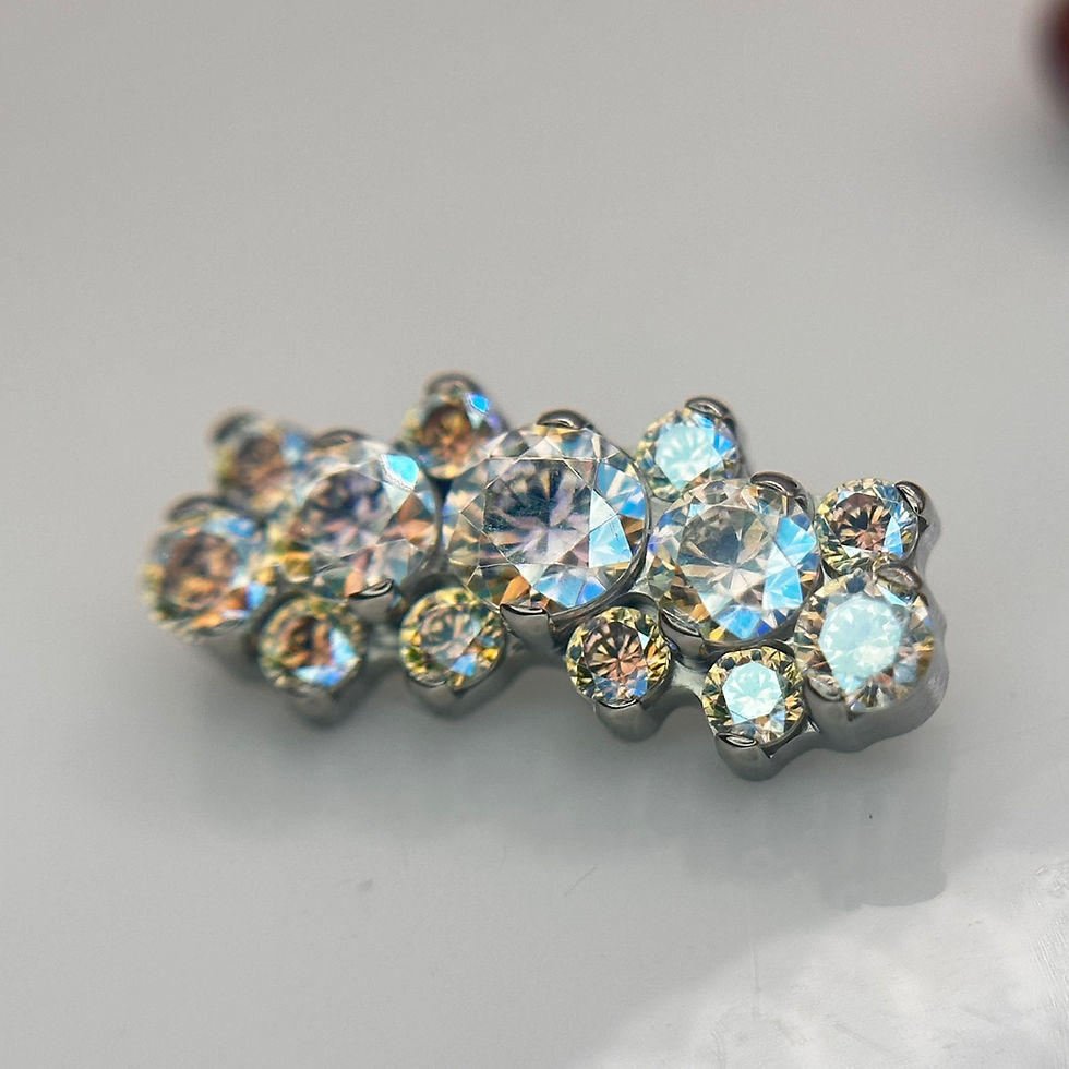 Thumbnail: Industrial Strength Odyssey Suprium Shimmer CZ Titanium Internally Threaded