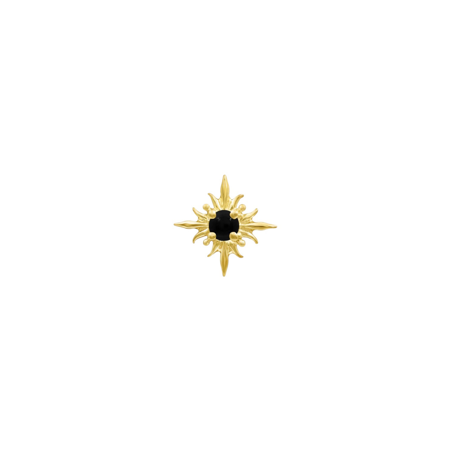 Junipurr Astra Black CZ 14kt Yellow Gold