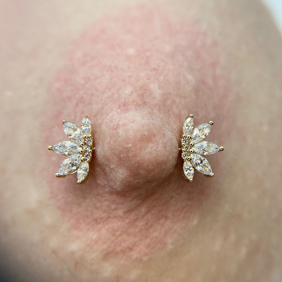 Thumbnail: Buddha Jewelry Organics Valentina, Nipple Pair 14k Yellow Gold