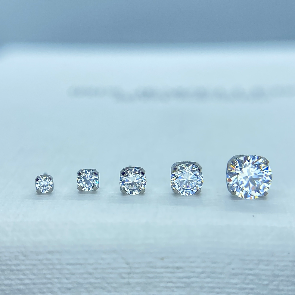 Thumbnail: Neometal Prong Set Clear Crystal Titanium