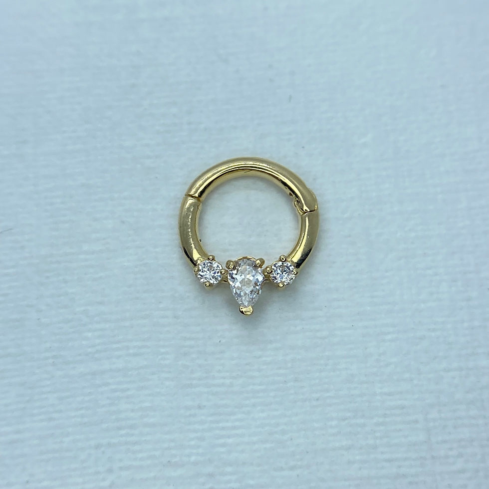 Thumbnail: Tish Lyon Tear Ring 14kt Yellow Gold