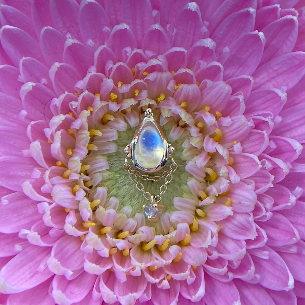 Thumbnail: Modern Mood Moondance Genuine Moonstone 14kt Yellow Gold