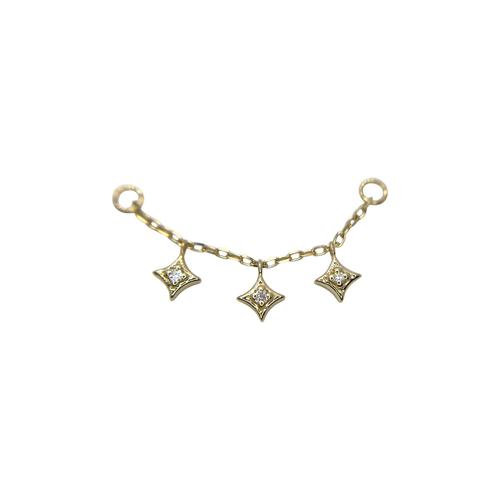 Modern Mood Genuine Diamond Dripping Zara Chain 14kt Yellow Gold