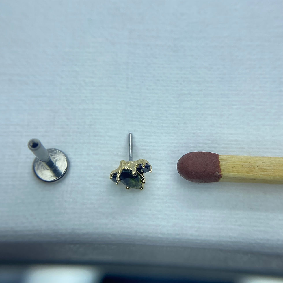 Thumbnail: Anatometal Marquise with Side Accents Genuine Tourmaline & Cz 18kt Yellow Gold