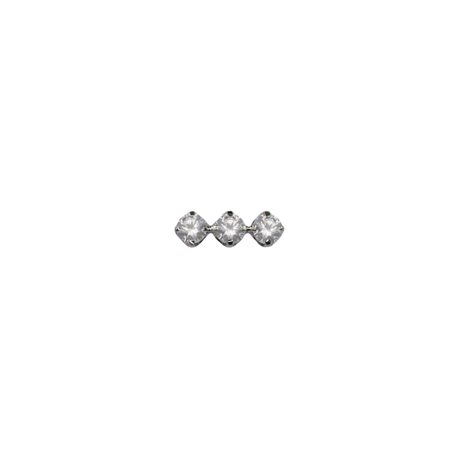Canasteel Mini Sirius Cluster Titanium Clear CZ - Straight