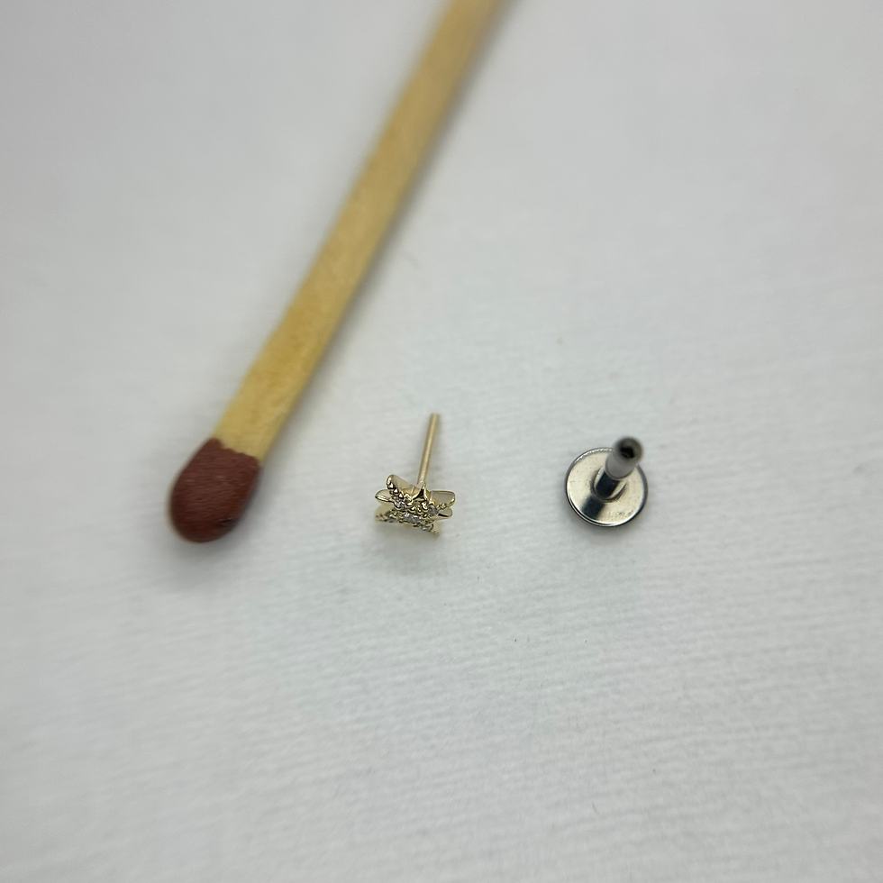 Thumbnail: Modern Mood Kira Genuine Diamond 14kt Yellow Gold