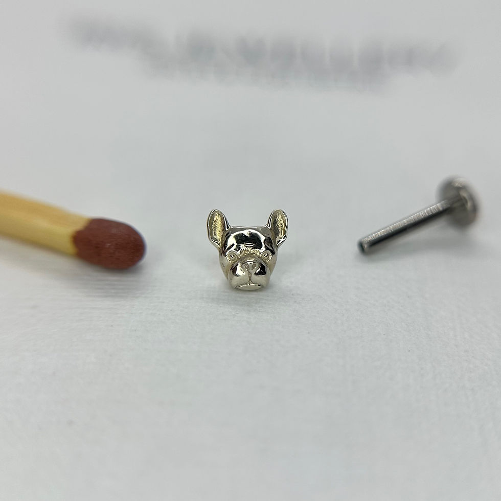Thumbnail: Mushroom Dog 14kt White Gold - Threadless