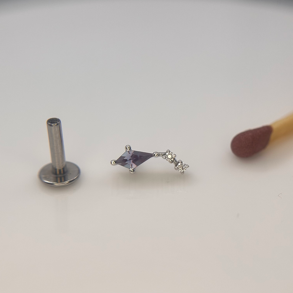 Thumbnail: BVLA Aloft Genuine Alexandrite & Diamond 14kt White Gold