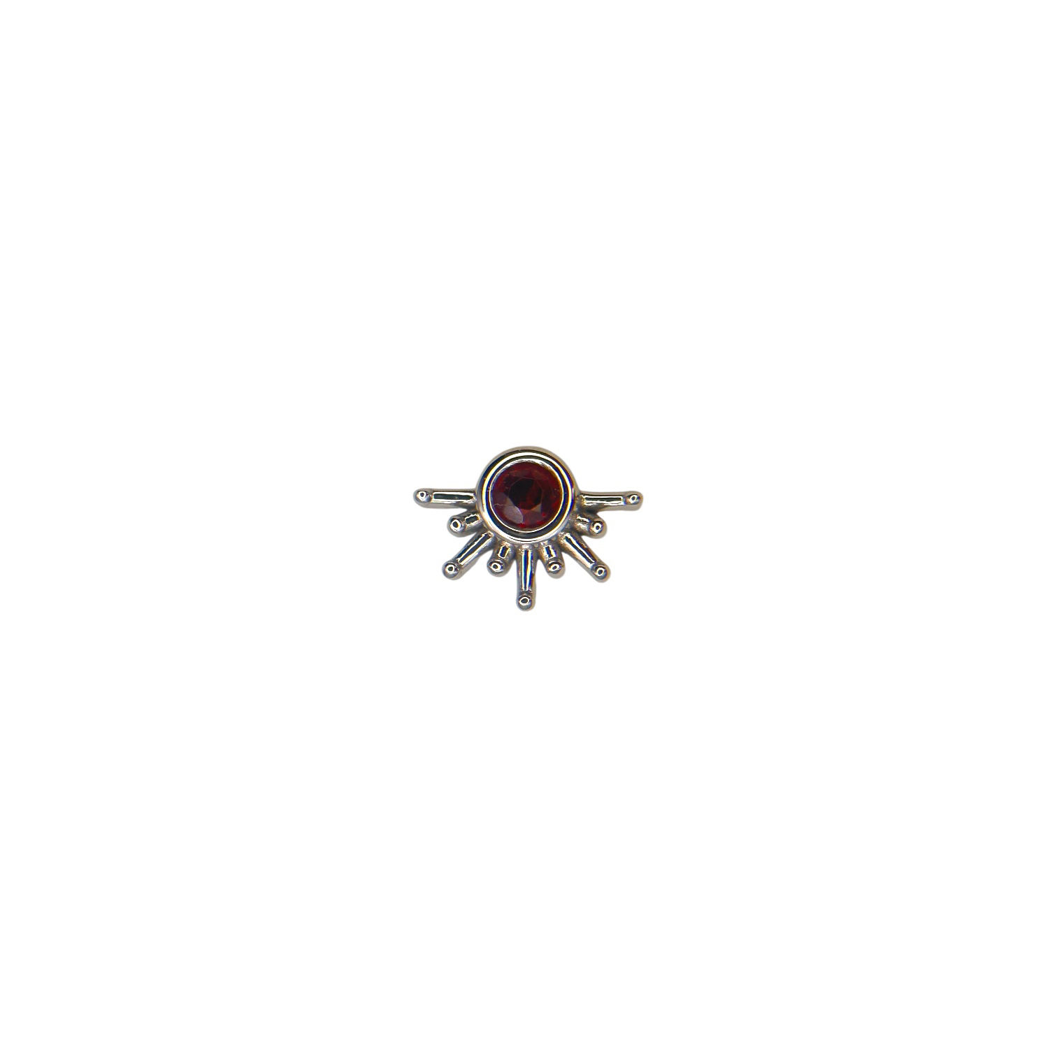 BVLA Live to Tell Genuine Garnet 14kt White Gold