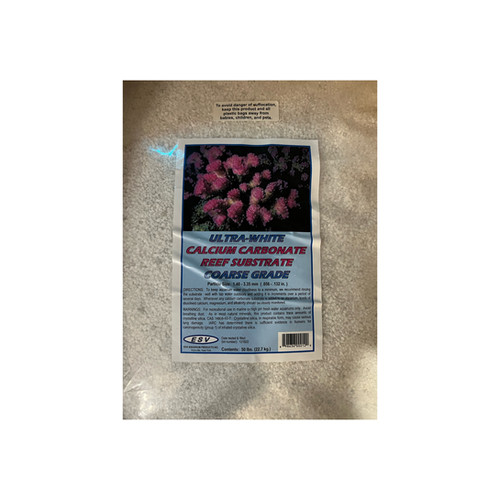 ESV UltraWhite Calcium Carbonate Reef Substrate Coarse Grade 50 lbs. Tropic N Reef