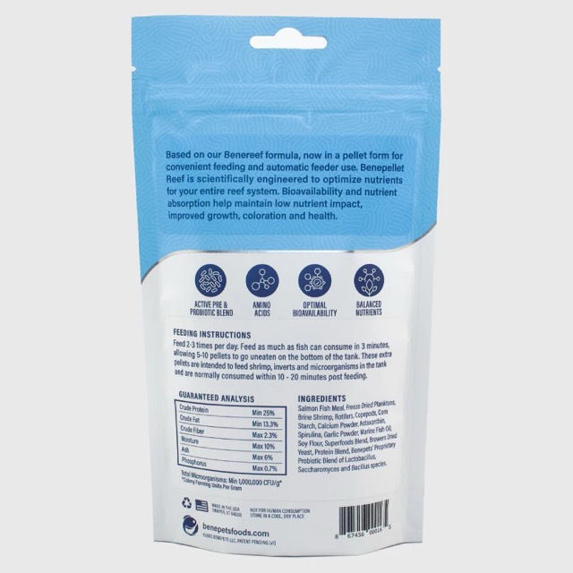 Benepets Benepellet Reef Food 76g 1.7mm PELLET
