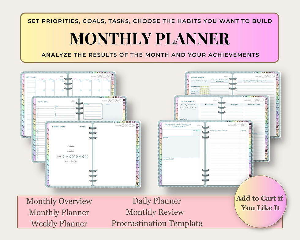 Thumbnail: Undated Rainbow Digital Planner for iPad & GoodNotes
