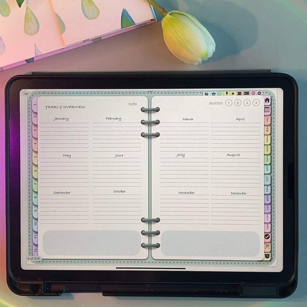 Thumbnail: Undated Rainbow Digital Planner for iPad & GoodNotes