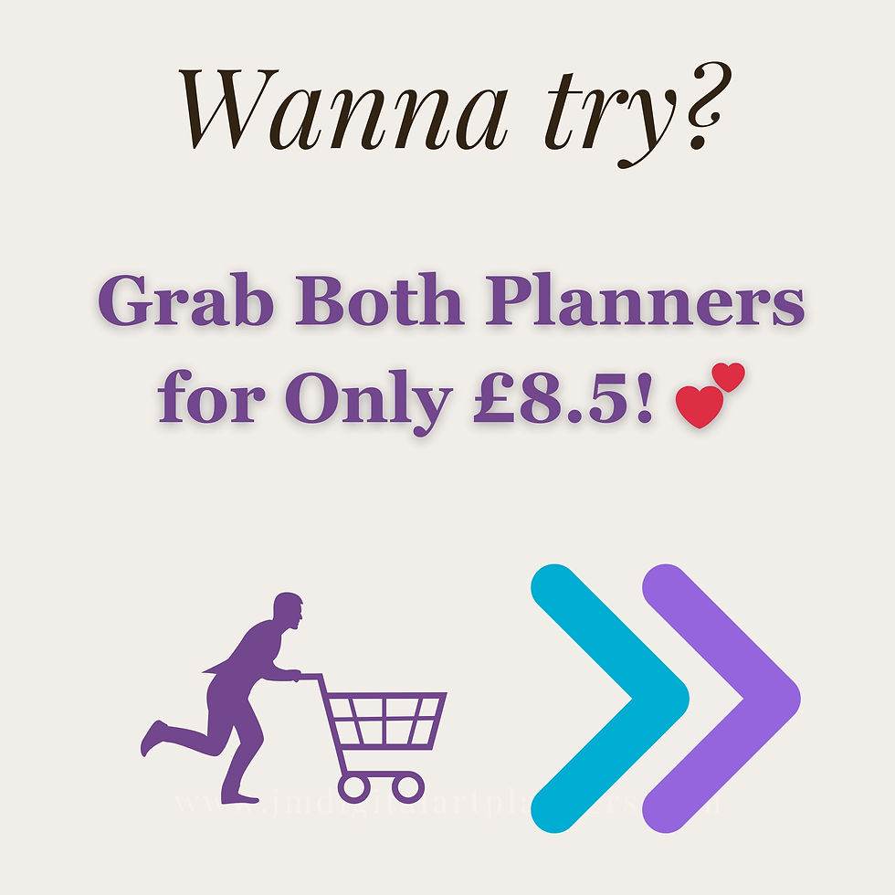 Thumbnail: Bundle Wellness Planner and Grey Cover Rainbow Digital Planner