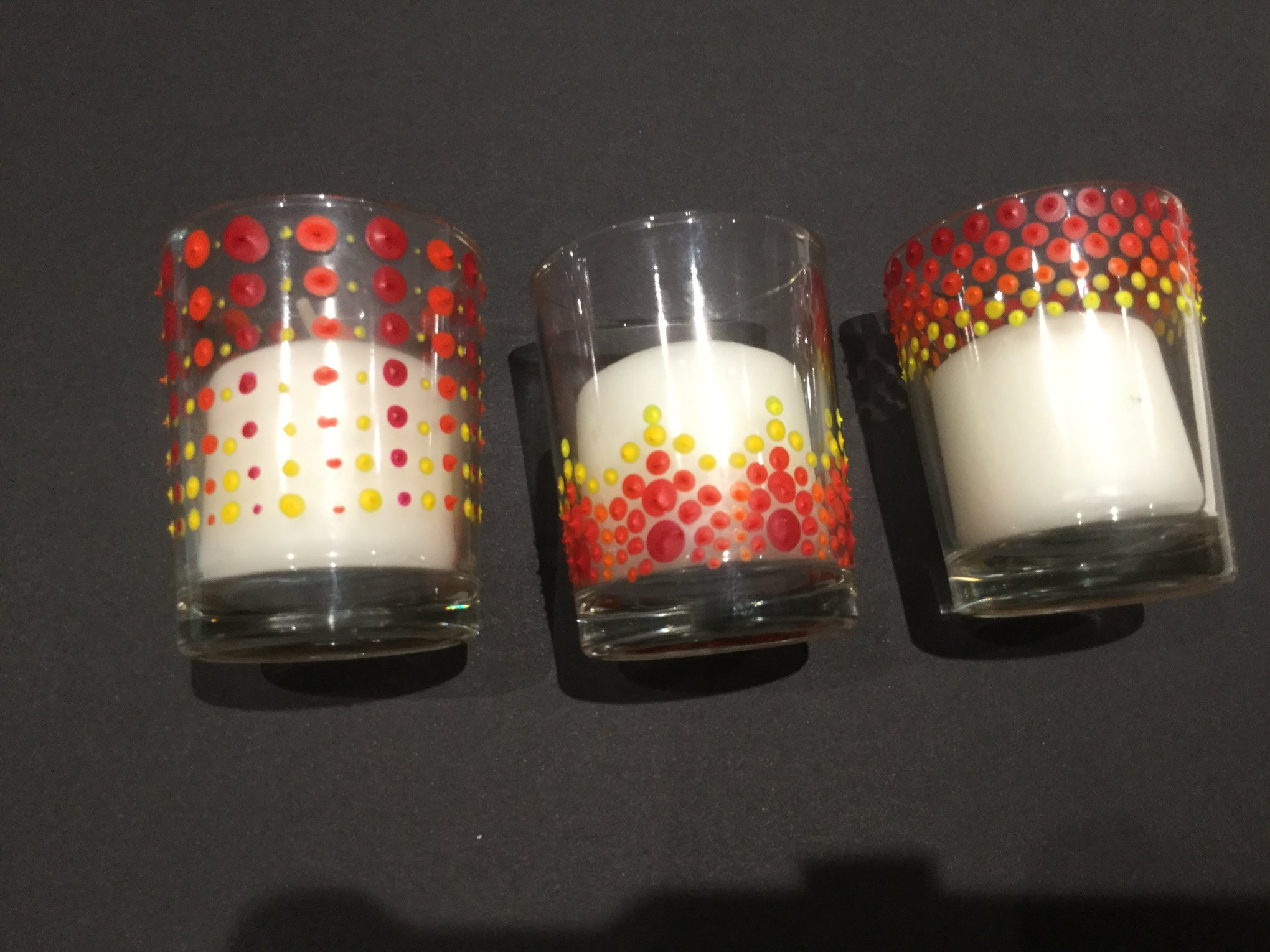Glass votive candle holder