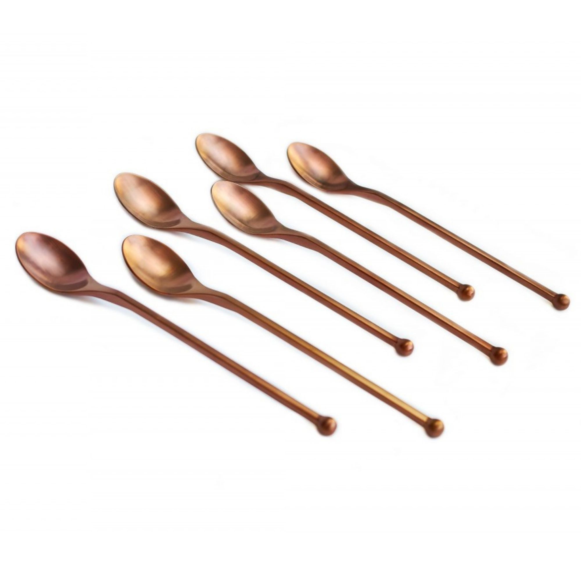 Coated Iced Teaspoon, Set of 6 Modern