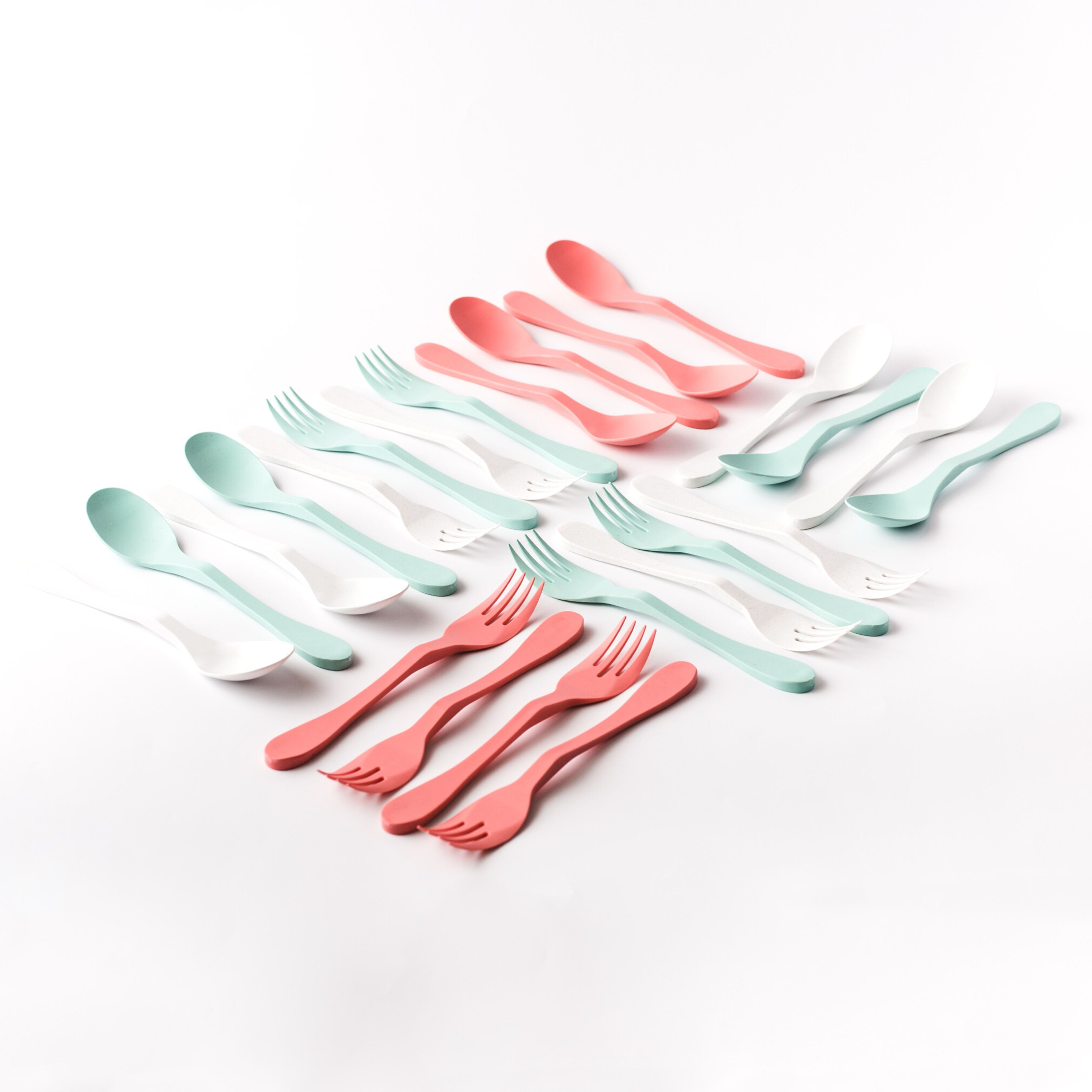 NEW Eco 24 Pack Bamboo Flatware Set