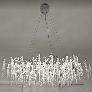 Rectangle Crystal Tree Branch Chandelier