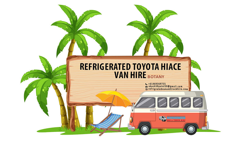 Refrigerated Toyota hiace van hire Botany