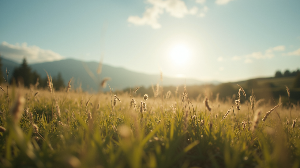 Close-up view of a serene landscape