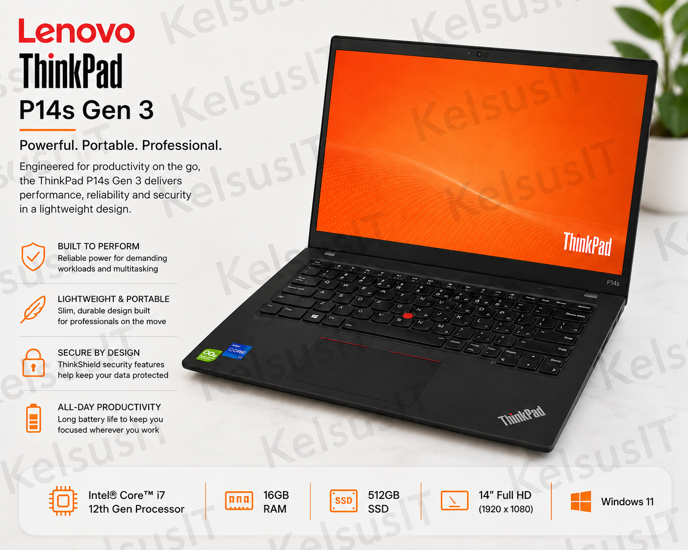 Lenovo P14s  i7 16GB 512GB Windows 11