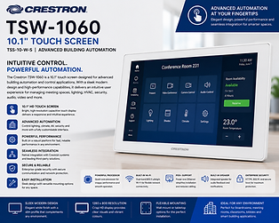 Crestron TSW-1060 10.1" Touch Screen TSS-10-W-S Advanced Building Automation