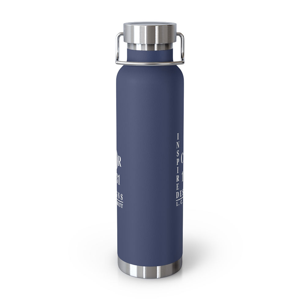 Thumbnail: 1 Cor 10:31 ID Copper Insulated Water Bottle, 22oz