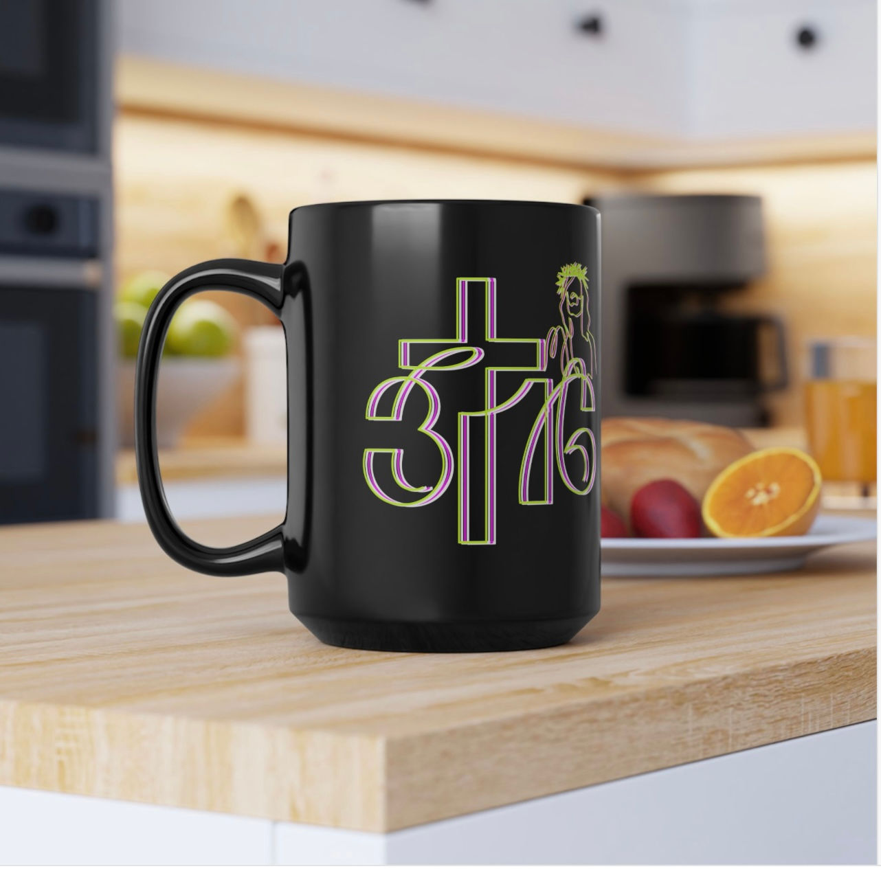 John 3:16 - 15 oz Black Mug