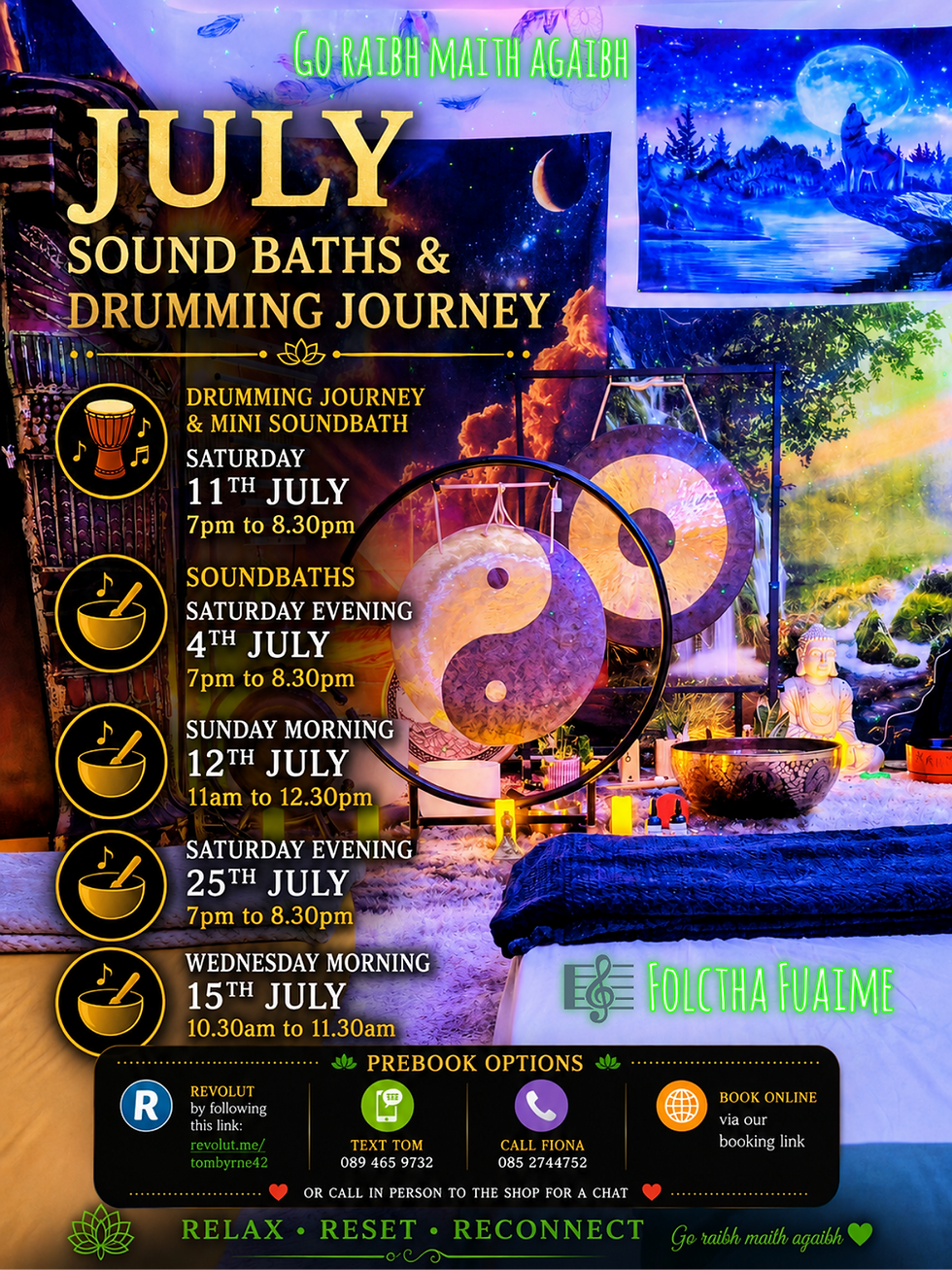 ๐ชJuly Drumming Journey & SoundBath ๐ถ