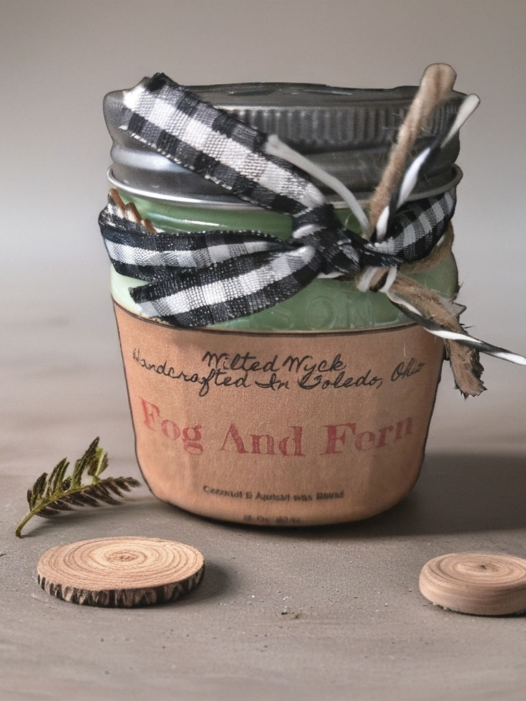 Fog and Fern Mason jar 