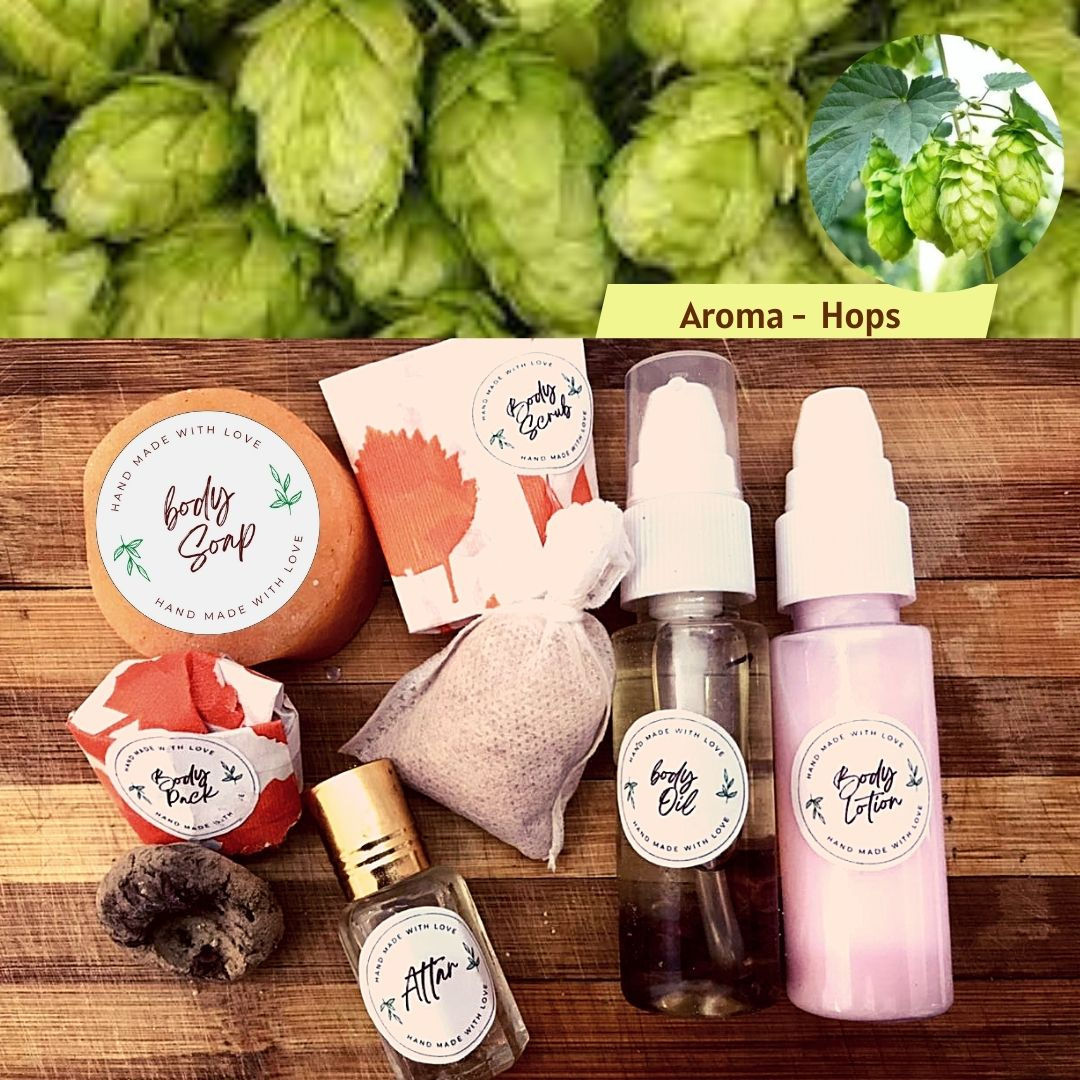 HOPS ESSENTIAL OIL Skin Care Combo Kit-Body Polishing & Relaxing Spa