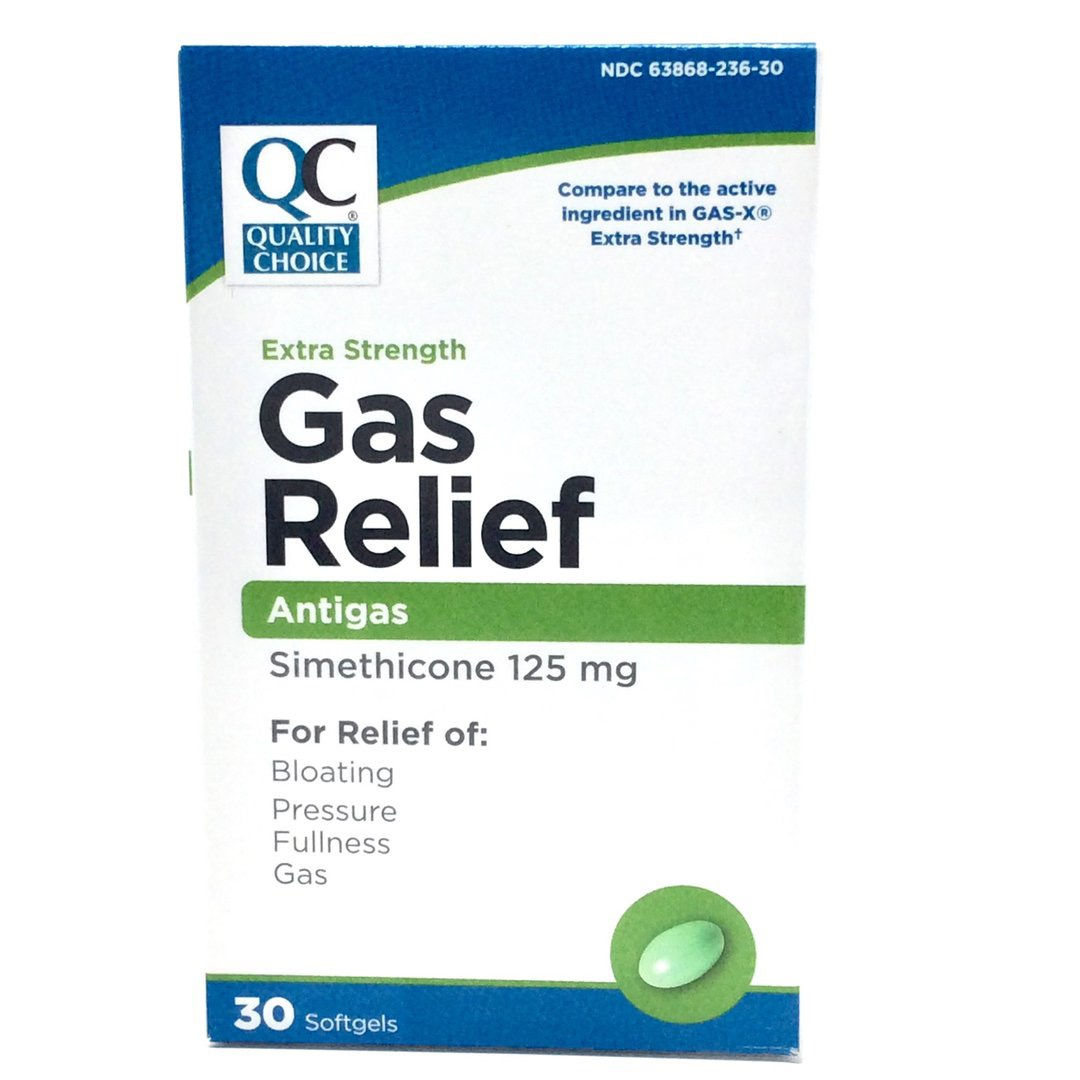QC Gas Relief 125 MG 30 