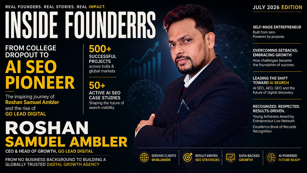 Roshan Samuel Ambler: From College Dropout to AI SEO Pioneer
