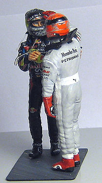 2012 Vettel Schumacher 1/43 scale figures Racing Dioramics