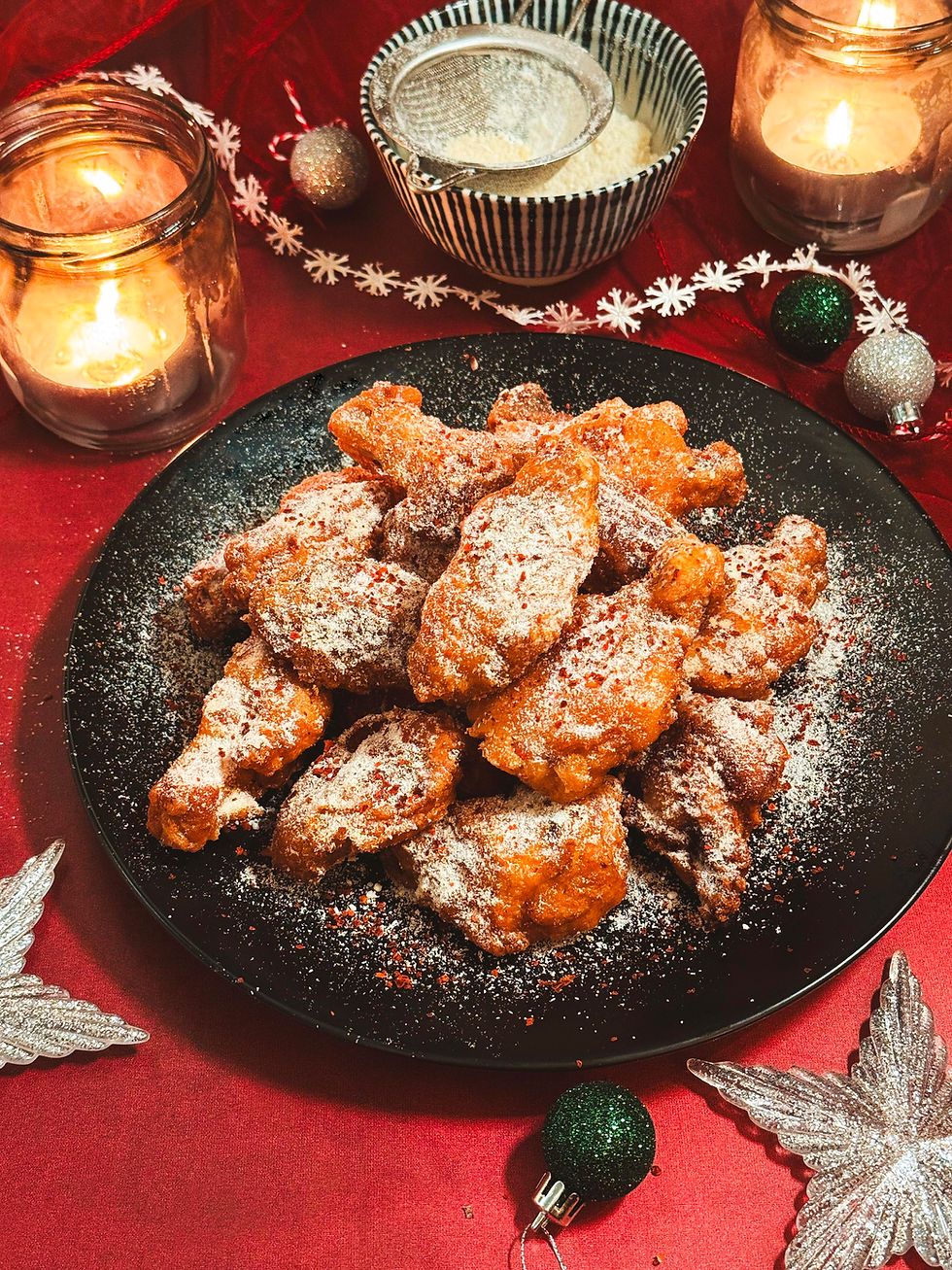 korean snowy chicken wings