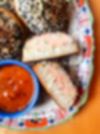 Prawn toast crumpet