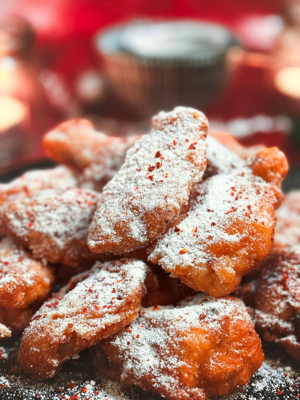 korean snowy chicken wings
