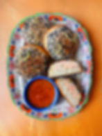 Prawn toast crumpet