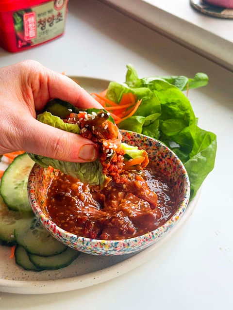 VEGAN BULGOGI LETTUCE WRAPS