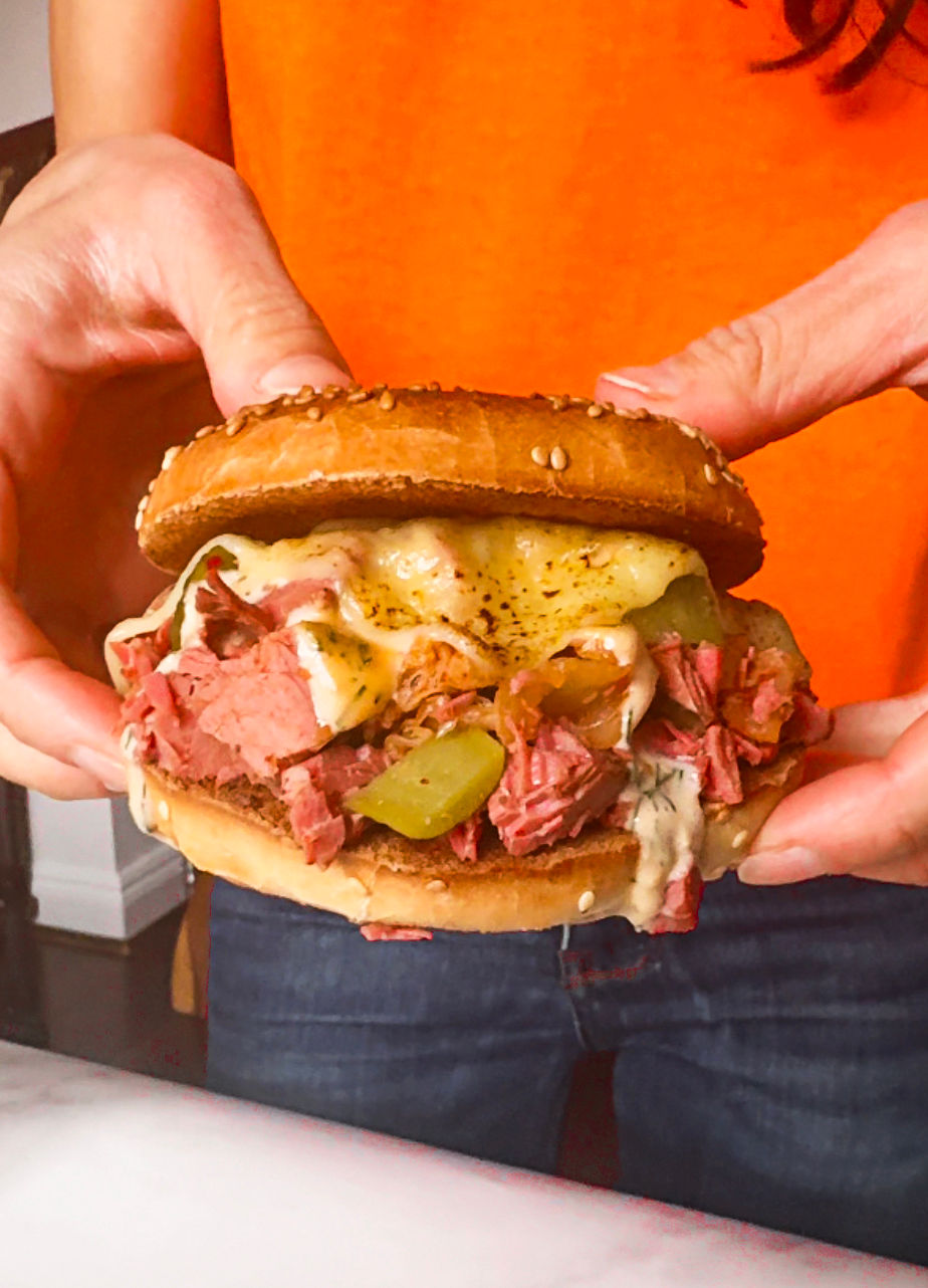 ASIAN SALT BEEF CHOPPED BAGEL