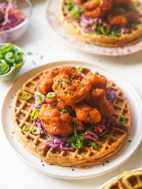 bibigo’s SOBABA CHICKEN AND SPRING ONION WAFFLES