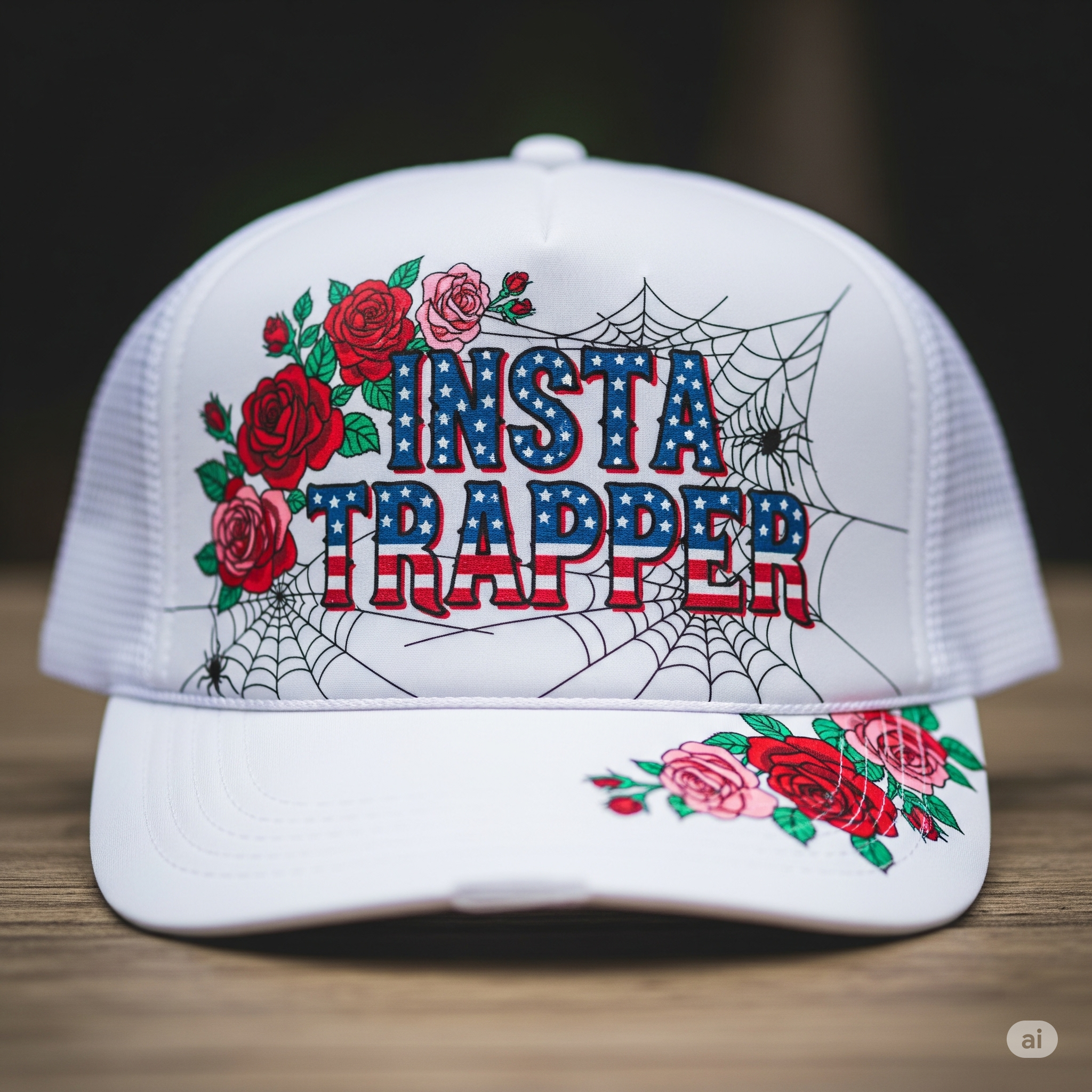 Ice white 4th of July themed Trucker 