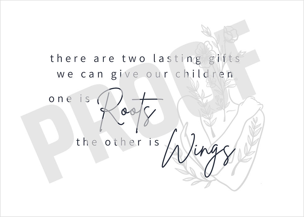 Thumbnail: Give Them Roots and Wings - the two lasting gifts we can give our children