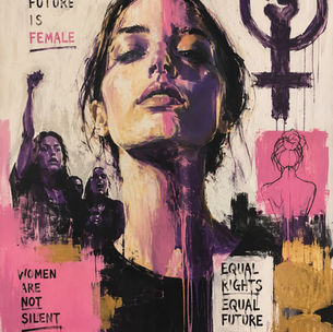 It shows that Women are breaking their silence to demand freedom, equality, and control over their own destiny. They are standing up, raising their voices, and claiming their right to an equal future.