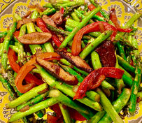 Sautéed Asparagus with Shiitake Mushrooms
