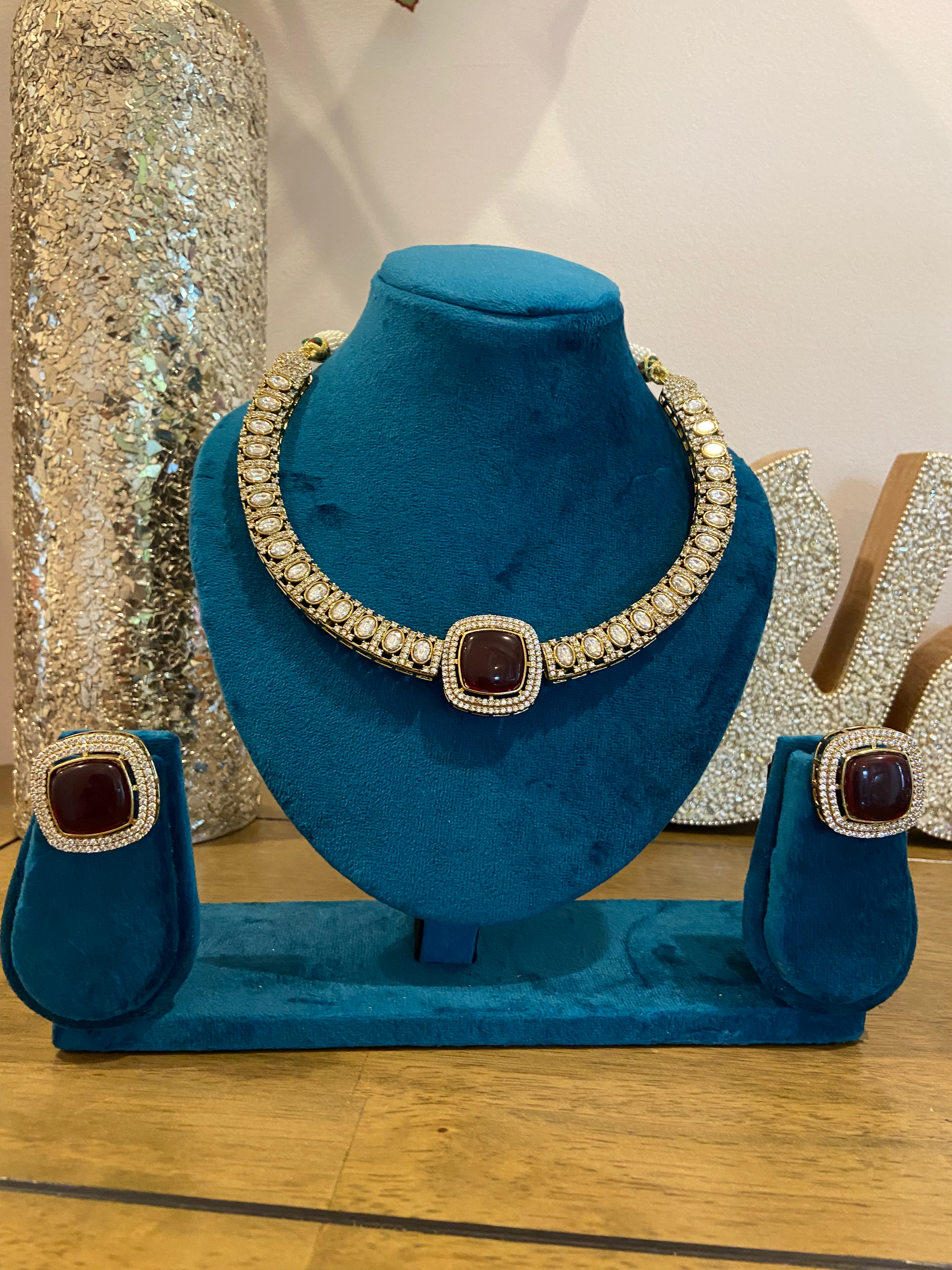 Necklace with matching studs 