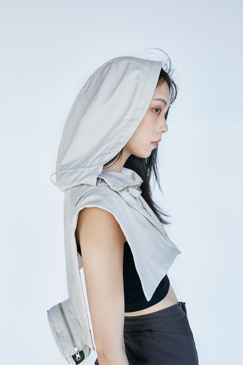 Thumbnail: 01 Hooded Vest Beige