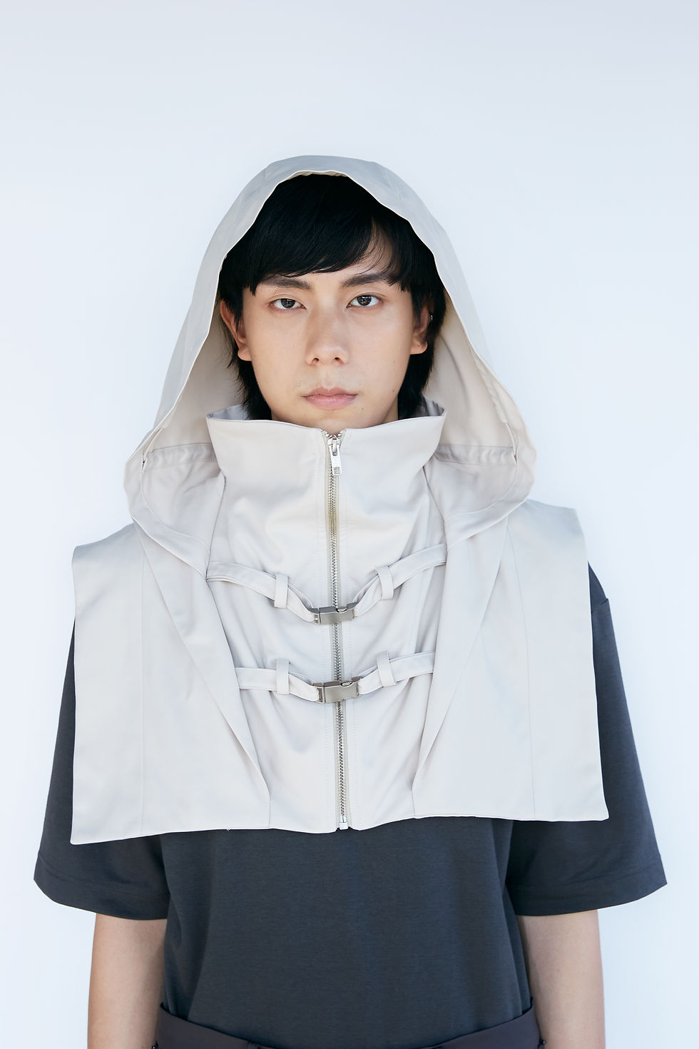 Thumbnail: 01 Hooded Vest Beige