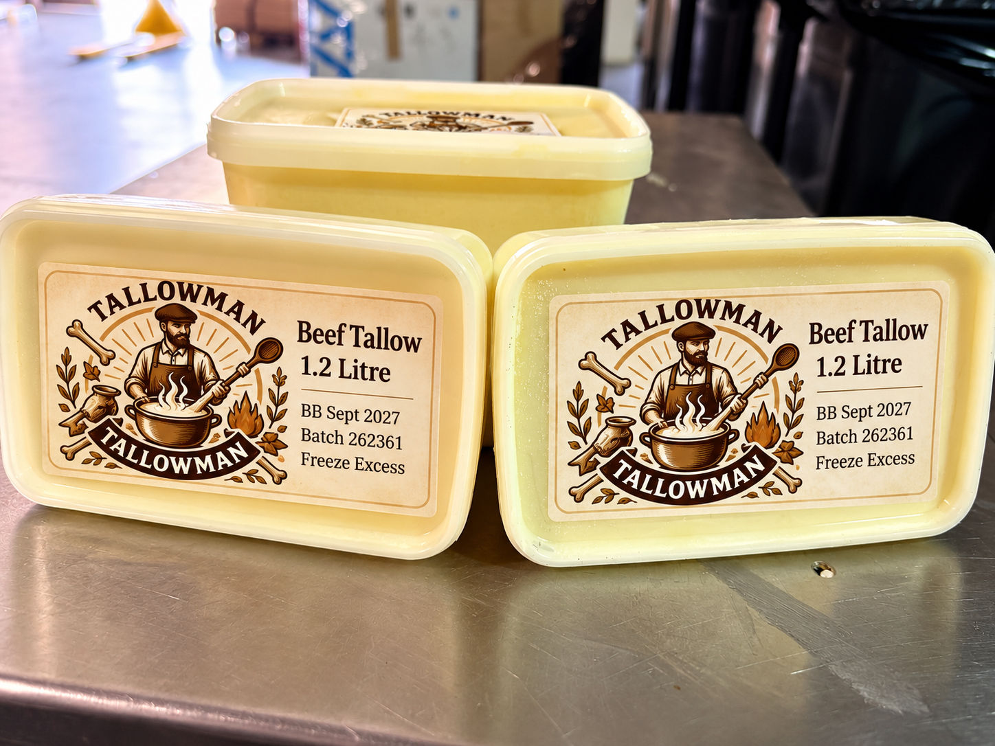 Grass Fed Beef Tallow 1.2 litre Free Shipping